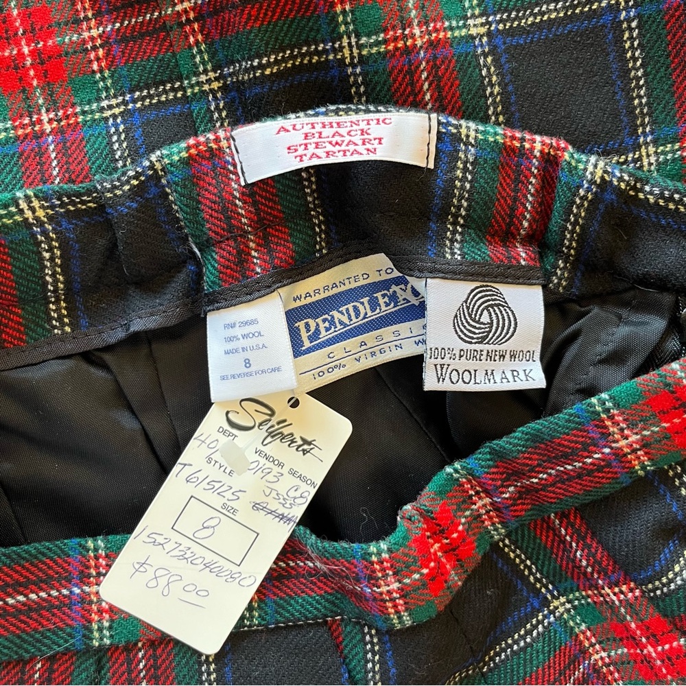 Vintage Pendleton Wool Authentic Black Stewart Ta… - image 4